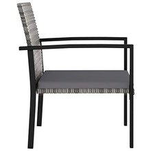 SKM Set da Pranzo da Giardino 7 pz in Polyrattan Grigio (50.55kg)
