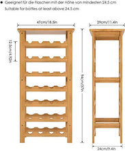 OLDJTK Wine Rack 28 Bottle Wine Rack Holder 7 Livello Vino Bagagli Shelving bambù 47 × 29 × 94 Centimetri