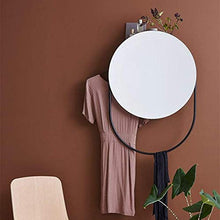 DXXWANG Specchio da appendere per trucco da bagno rotondo diametro nordico moda creativa in metallo con kit completo