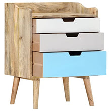 vidaXL Comodino 47x35x63 cm in Legno Massello di Mango