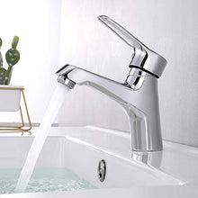 Lonheo Rubinetto Bango Lavabo Roca Brillante, Miscelatore Lavabo Semplice con Aeratore Rimovibile, Rubinetto per Bagno in Ottone con Acqua Calda e Fredda