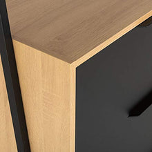 Meubletmoi - Cassettiera con 3 cassetti, in MDF e metallo, colore: Nero e beige, design contemporaneo, Lucien 2924