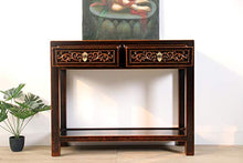 Yajutang - Console con 2 cassetti, in Legno Massiccio, Colore: Marrone