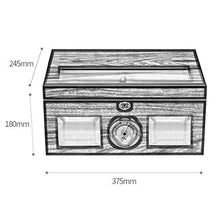 SMEJS Cigar Humidor a Mano in Legno Cigar Box Desktop Humidor con igrometro e umidificatore, Cedar divisore detiene Il 100 sigari