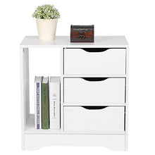 RBSD Tavolo Resistente, cassettiera, Mobile Lucido, Robusto per la casa per scrivania per mobili per Camera da Letto(White)