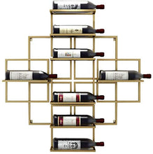 Leifeng Tower Classic, LNDDB - Portabottiglie da parete, in metallo, robusto e robusto, 80 x 80 x 10 cm