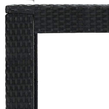 FAMIROSA Tavolo da Bar da Giardino Nero 100x60,5x110,5 cm Polyrattan