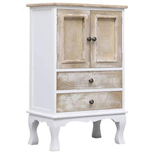 SKM Credenza con Cassetti Bianca 50x30x80 cm in Legno