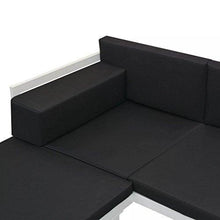 vidaXL Divano da Giardino 13pz Textilene Alluminio Nero Bianco Sofà da Esterni - Arredi Casa