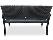 Deuba Panchina da Giardino in polyrattan 2 posti Resistente ai Raggi UV Panca da Esterno panche Balcone terrazza Parco