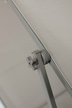 Meerweh Mare WEH Alluminio Sdraio da Giardino XXL con Tetto a Tre Gambe Sedia a Sdraio Imbottito con Quick Dry Foam Sedia a Sdraio, Grigio, 200 x 70 x 37,5 cm
