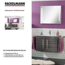 Fackelmann Set di mobili da Bagno Lugano Mobiletto da Bagno/lavabo/Specchio