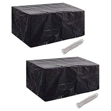 E E-NICES Coperture Arredi Giardino 2pz Polyrattan 10 Occhielli 240x140cm