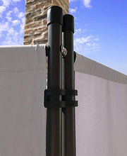 QUICK STAR Paravento da Giardino 220 x 165 cm 4 parti pieghevole Divisorio in Tessuto Balcone Protezione della Privacy Bianco