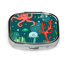 Cassa dell'organizzatore della pillola, scatola portatile della pillola di vita del mare, scatola quadrata della pillola