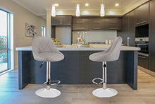 Sweethome 2 sedie da bar per la reception, sgabello alto alla moda, semplice e versatile, sedia girevole per il soggiorno, ufficio (grigio)