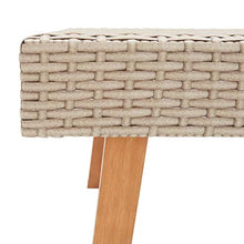 FAMIROSA Tavolino da Giardino in Polyrattan Beige