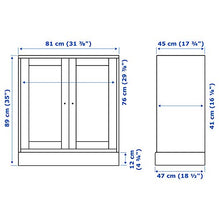 Armadio HAVSTA con zoccolo 81x47x89 cm grigio