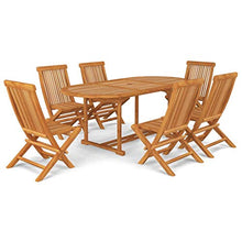 SKM Set da Pranzo da Giardino 7 pz in Legno Massello di Teak (78.77kg)