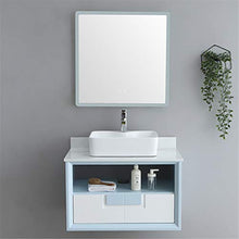 Mobile da Bagno Specchio Mobile da Bagno Semplice Mobile Armadio Combinazione Balcone a Muro Vanity per Casa (Color : Blue, Size : 52x80x63cm)
