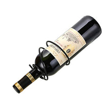 BSTKEY - Set di 6 portabottiglie da parete in ferro, per bottiglie di vino e liquore A spirale.