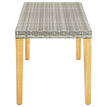 VidaXL - Panca da giardino, 80 cm, in resina intrecciata, colore: Grigio