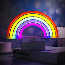 Mobestech - Lampada decorativa da comodino per cameretta dei bambini, 1 pezzo, motivo: arcobaleno