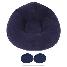 SANON Poltrona Singola Gonfiabile Ultra Morbida per Divano per Dormitorio da Viaggio da Campeggio All'aperto Blu 110X110x80cm/ 43. 3X43. 3X31. 5 Pollici