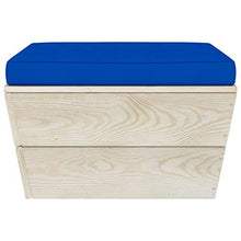 vidaXL Ottomana da Giardino su Pallet con Cuscino in Legno di Abete