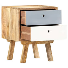 vidaXL Comodino 40x35x50 cm in Legno Massello di Mango