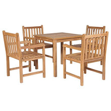 SKM Set da Pranzo per Esterni 5 pz in Legno Massello di Teak (71.44kg)