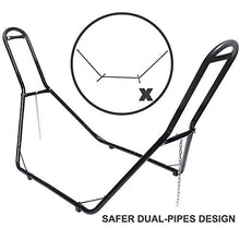 ZLRE Supporto per Amaca in Acciaio con Borsa per Il Trasporto, Solo Supporto per Amaca Portatile Universale, Telaio per Amaca per 2 Persone Resistente per amache da 9-13 Piedi