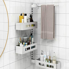 DZHTWSRYGR Bathroom Corner Shelf Bathroom Shelves, Bathroom Wall-Mounted Perforation-Free Storage Rack