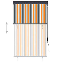 vidaXL - Tenda avvolgibile per esterni, 100 x 250 cm, giallo e blu