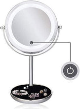 YYHAD - Specchio cosmetico illuminante con luce a LED, specchio ingranditore 5x, con scatola di immagazzinaggio