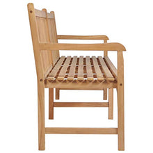 vidaXL Panca da Giardino con Cuscino Rosso 240 cm in Massello di Teak