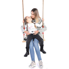 Buyfunny01 - Altalena in legno con forte corda regolabile, per adulti e bambini, per interni ed esterni