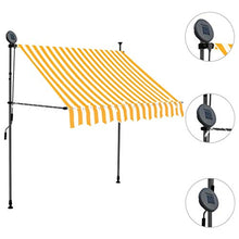 VidaXL - Tenda da sole retrattile con LED, 100 cm, colore: Bianco/Arancione