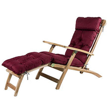Meerweh 20071, cuscino imbottito per sedia a sdraio, circa 195 x 49 x 10 cm, colore rosso