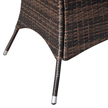 Outsunny Tavolino da Giardino con Ripiano Inferiore in PE Rattan 150x85x74cm Marrone