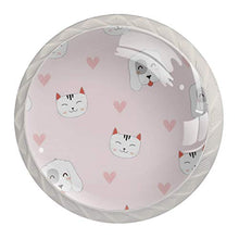 Maniglie per cassetti Manopole per cassetti Manopole rotonde Confezione da 4 per armadietto, cassetti, cassettiere, cassettiere ecc. Cane gatto dei cartoni animati