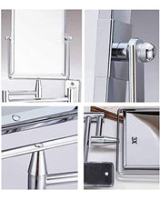 Specchio Trucco, Specchio Ingranditore Doppio Lato, Specchio Ingranditore da Parete Bagno, 3X Ingrandimento, Specchio da Parete Girevole 360 °, allungabile con Finitura cromata e Braccio Pieghevole