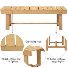 miozzi Panchina da Giardino 2 Posti in Legno Abete 110x38x35 cm Log Abete