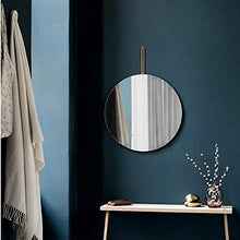 specchio per il trucco a parete, specchio moderno e minimalista in stile nordico, rotondo, staffa dorata - 60 cm di diametro, sospensione a parete, materiale in ferro metallico, vanità, camera da