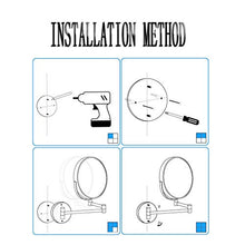AJH Specchio per Il Trucco Specchio per Il Trucco a LED con Illuminazione 5X Specchio ingranditore Specchio cosmetico per Il Bagno Specchio per Il Viso a Due Lati da 8 Pollici, da