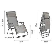 Lafuma LFM2035 Sedia a Sdraio, Grigio, Standard