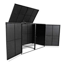 UnfadeMemory Copribidone Doppio per Spazzatura Polirattan Nero 148x80x111 cm