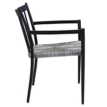 Poltrona Martinica nera in alluminio, da 55x86x57 cm Nero