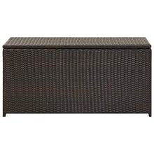 E E-NICES Baule da Giardino in Polyrattan 100x50x50 cm Marrone