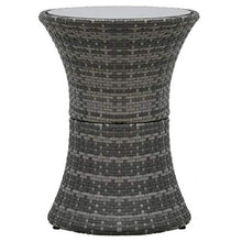 SKM Set da Bistrot 3 pz con Cuscini in Polyrattan Grigio (15.32kg)